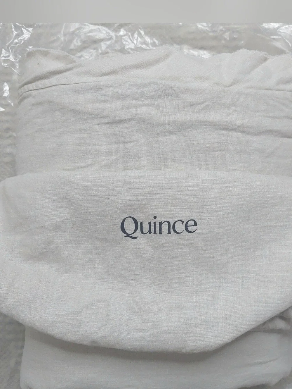 Quince European Linen Sand Flange Duvet Cover! Sz. Full/ Queen! (422)